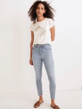 Madewell 10” High-Rise Skinny Crop Jeans in Carlton Wash Women’s Size 27 Tall